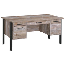 Load image into Gallery viewer, Samson 4-drawer Office Desk Weathered Oak image
