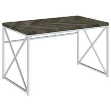 Load image into Gallery viewer, Grimma Writing Desk Rustic Grey Herringbone image
