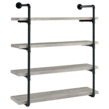 Load image into Gallery viewer, Elmcrest 40-inch Wall Shelf Black and Grey Driftwood
