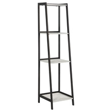 Load image into Gallery viewer, Pinckard 4-shelf Ladder Bookcase Grey Stone and Black image
