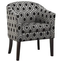 Load image into Gallery viewer, Jansen Hexagon Patterned Accent Chair Grey and Black
