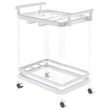 Load image into Gallery viewer, Jefferson 2-tier Glass Serving Cart Clear
