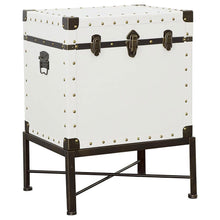 Load image into Gallery viewer, Nancy Accent Cabinet with Nailhead Trim White
