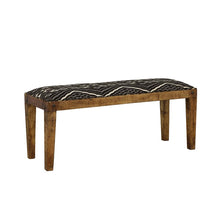 Load image into Gallery viewer, Lamont Rectangular Upholstered Bench Natural and Navy image
