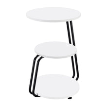 Load image into Gallery viewer, Hilly 3-tier Round Side Table White and Black
