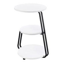 Load image into Gallery viewer, Hilly 3-tier Round Side Table White and Black
