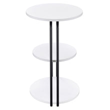 Load image into Gallery viewer, Hilly 3-tier Round Side Table White and Black
