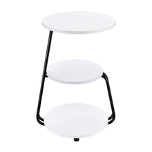 Load image into Gallery viewer, Hilly 3-tier Round Side Table White and Black
