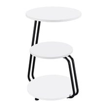 Load image into Gallery viewer, Hilly 3-tier Round Side Table White and Black
