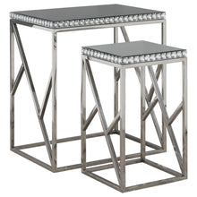 Load image into Gallery viewer, Betsy 2-piece Mirror Top Nesting Tables Silver image
