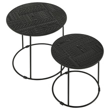 Load image into Gallery viewer, Loannis 2-piece Round Nesting Table Matte Black
