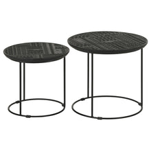 Load image into Gallery viewer, Loannis 2-piece Round Nesting Table Matte Black
