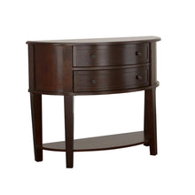 Load image into Gallery viewer, Diane 2-drawer Demilune Shape Console Table Cappuccino
