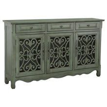 Load image into Gallery viewer, Madeline 3-door Accent Cabinet Antique Green
