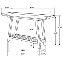Load image into Gallery viewer, Ornelas 46-inch Console Table with Slatted Shelf Mango Brown

