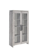 Load image into Gallery viewer, Alejo 2-door Tall Cabinet Grey Driftwood image
