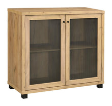 Load image into Gallery viewer, Mchale Accent Cabinet with Two Mesh Doors Golden Oak image
