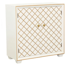 Load image into Gallery viewer, Belinda 2-door Accent Cabinet White and Gold image
