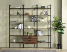 Load image into Gallery viewer, Owens 3-piece 96-inch Wall Mounted Bookshelf Set Walnut
