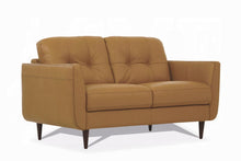 Load image into Gallery viewer, Radwan Camel Leather Loveseat

