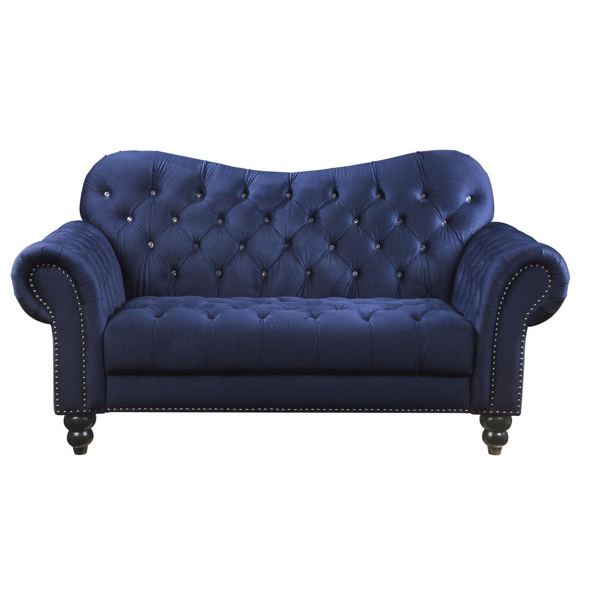 Acme Furniture Iberis Loveseat in Navy Velvet 53407 image