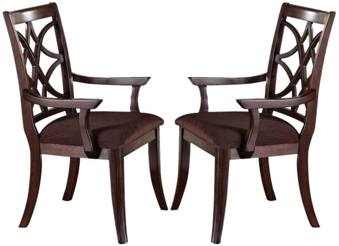 Acme Keenan Dining Arm Chairs (Set of 2) in Dark Walnut 60258 image