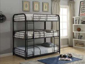 Cairo Sandy Black Bunk Bed (Triple Full) image