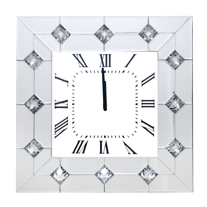 Hessa Mirrored & Faux Rhinestones Wall Clock image