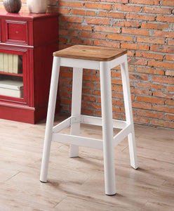 Jacotte Natural & White Bar Stool (1Pc) image