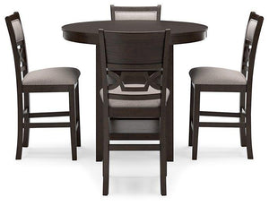 Langwest Counter Height Dining Table and 4 Barstools (Set of 5)