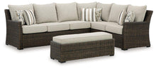 Load image into Gallery viewer, Brook Ranch Outdoor Sofa Sectional/Bench with Cushion (Set of 3) image
