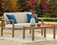 Load image into Gallery viewer, Fynnegan Outdoor Loveseat with Table (Set of 2)
