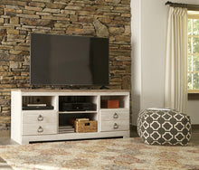 Load image into Gallery viewer, Willowton 4-Piece Entertainment Center with Electric Fireplace
