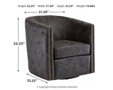 Load image into Gallery viewer, Brentlow Swivel Accent Chair
