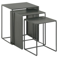 Load image into Gallery viewer, Imez 3-piece Rectangular Metal Nesting Table Grey
