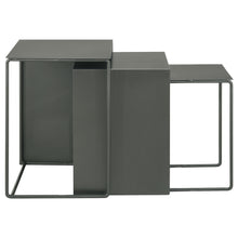 Load image into Gallery viewer, Imez 3-piece Rectangular Metal Nesting Table Grey
