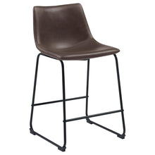 Load image into Gallery viewer, Michelle Armless Counter Height Stools Two-tone Brown and Black (Set of 2)
