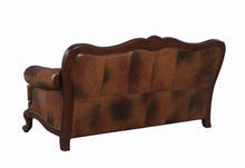 Load image into Gallery viewer, Victoria Rolled Arm Sofa Tri-tone and Brown
