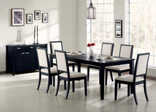 Load image into Gallery viewer, Louise Upholstered Dining Side Chairs Black and Cream (Set of 2)
