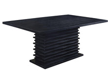 Load image into Gallery viewer, Stanton Rectangle Pedestal Dining Table Black
