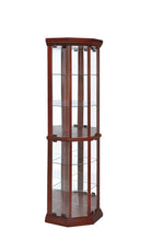 Load image into Gallery viewer, Appledale 6-shelf Corner Curio Cabinet Medium Brown
