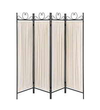 Load image into Gallery viewer, Dove 4-panel Folding Screen Beige and Black
