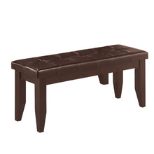 Load image into Gallery viewer, Dalila Tufted Upholstered Dining Bench Cappuccino and Black
