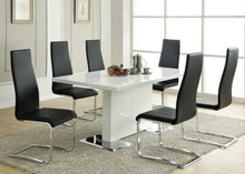 Load image into Gallery viewer, Anges T-shaped Pedestal Dining Table Glossy White
