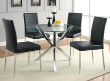 Load image into Gallery viewer, Vance Glass Top Dining Table with X-cross Base Chrome
