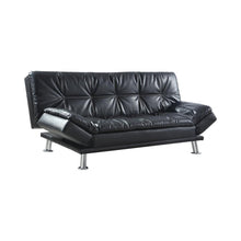 Load image into Gallery viewer, Dilleston Tufted Back Upholstered Sofa Bed Black
