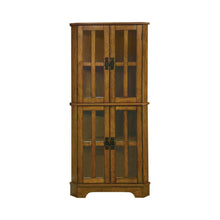 Load image into Gallery viewer, Coreosis 4-shelf Corner Curio Cabinet Golden Brown

