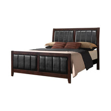 Load image into Gallery viewer, Carlton Queen Upholstered Bed Cappuccino and Black
