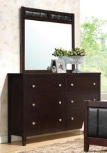 Load image into Gallery viewer, Carlton Upholstered Rectangular Dresser Mirror Cappuccino
