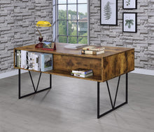Load image into Gallery viewer, Analiese 4-drawer Writing Desk Antique Nutmeg
